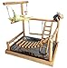 Mrli Pet Large Parrots Playstand Bird Playground Wood Perch Gym Stand Playpen Bird Ladders Exercise Playgym with Feeder Cups for Electus Cockatoo Parakeet Conure Cockatiel Exercise Toythumb 3