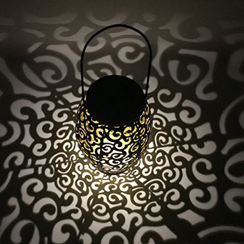 Ledmomo LED-Solar-Laterne zum Aufhängen, marokkanische Silhouette, solarbetrieben, verheißungsvolles Wolkenmuster… – Bild 7