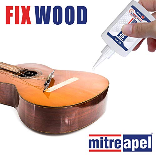 MITREAPEL Super CA Glue (3.5 oz.) with Spray Adhesive Activator (13.5 fl oz.) -Crazy Clear Craft Glue for Wood, Plastic, Metal, Leather, Ceramic - Cyanoacrylate Glue for Crafting and Building (2 Pack)