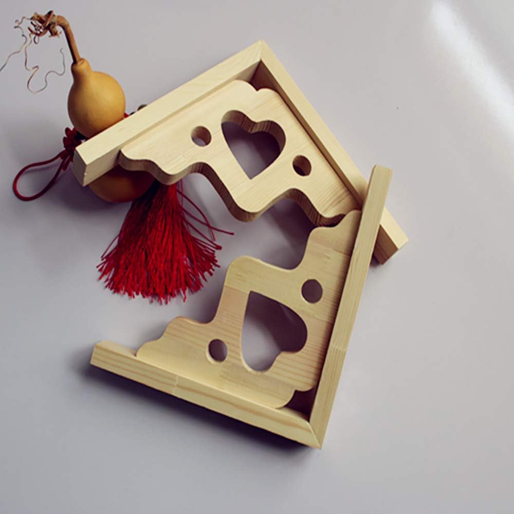 Amazon Com Shelf Brackets Wyzqq Wooden 2 Pack Wall Mount Wood Shelf Solid Bracket Shelf Supports Decorative Shelves Racks Wine Racks Home Kitchen