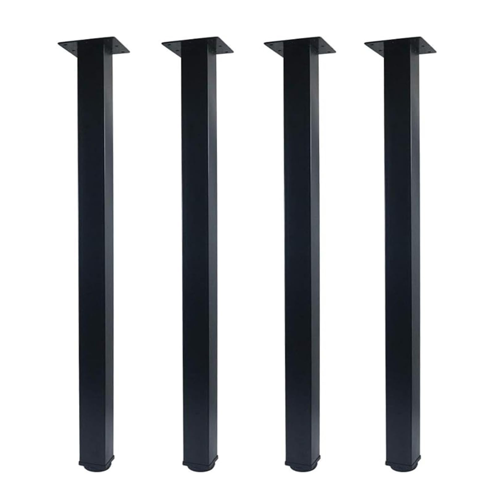 QLLY 70cm/27.5 inch Adjustable Metal Desk Legs, Square Office Table Furniture Leg, Set of 4 (70 cm, Black) โ image 1