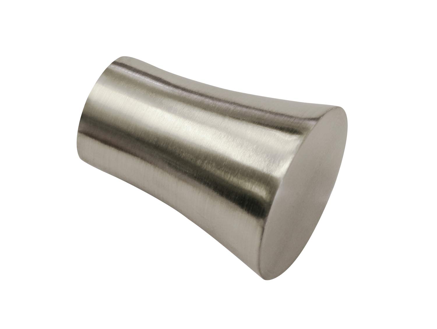 Gardinia Cone, 2 x end pieces, metal, stainless steel look, for curtain technology, diameter 19 mm