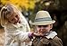 Rising Star Straw With Stripe Band In Blue Fedora Hat - Toddler, Cream
