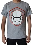 Star Wars Force Awakens Storm Trooper Badge Mens Grey T-shirt