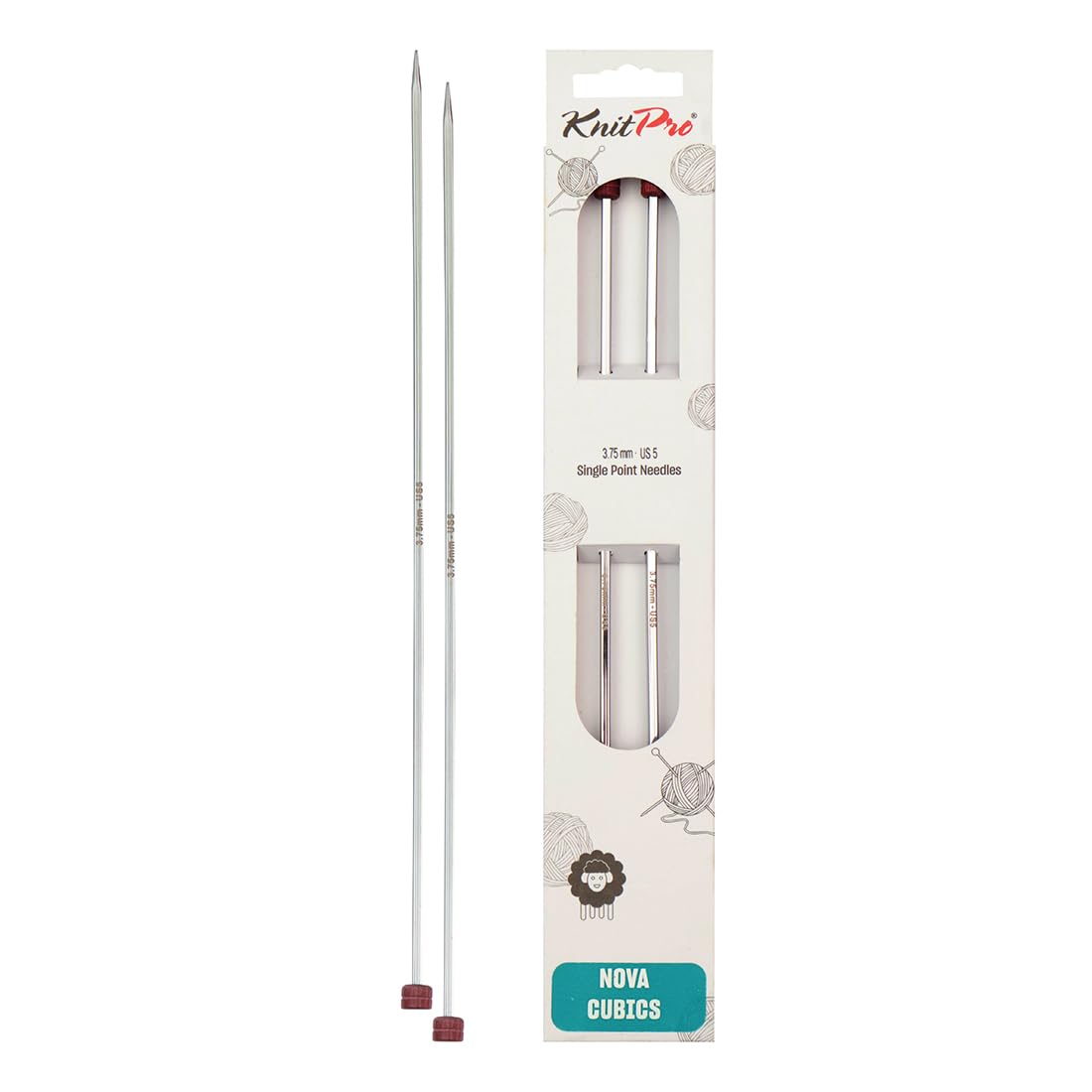 KnitPro Nova Cubics Single Pointed Needles 12" (30cm) | 3.75mm — image 1