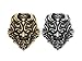 CRAFTMEMORE 40x35 mm Japanese Devil Oni Demon Concho Screw Back Leathercraft Coin Conchos Pack of 2 (Antique Silver)