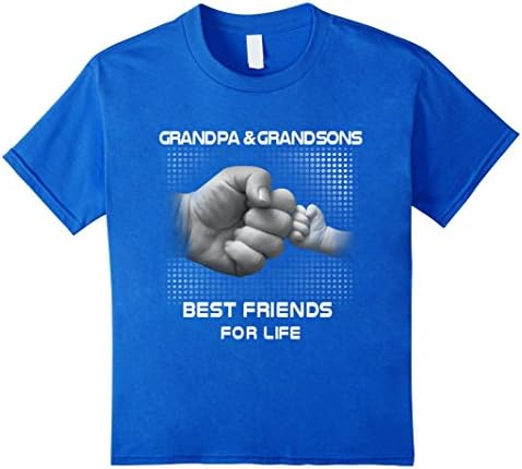 Kids Grandpa Grandsons Best Friends For Life TShirt Father's Day 4 Royal Blue