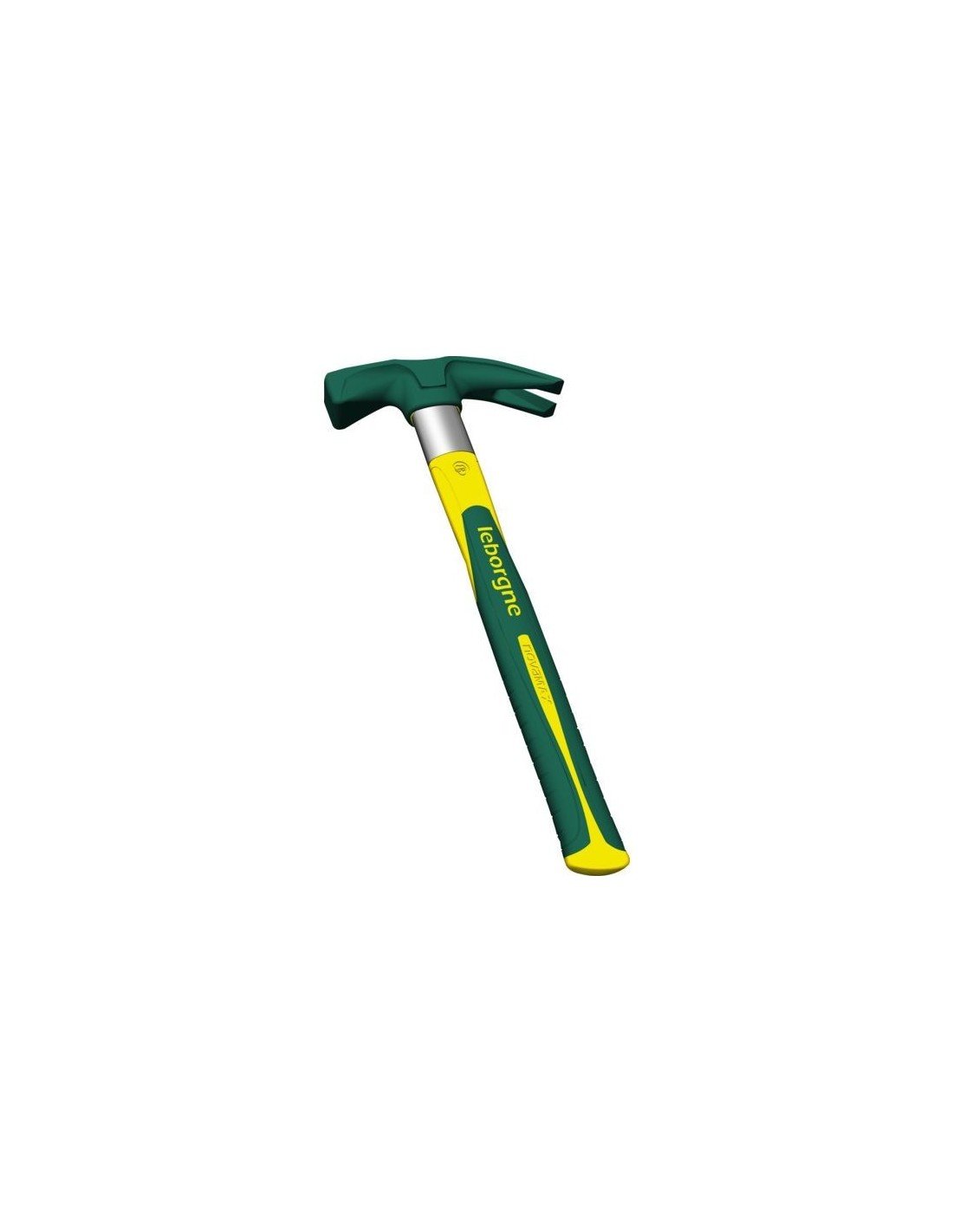 Leborgne, Batipro Shuttering Hammer, Magnetic Nail Holder, Forged and Hardened Steel, Ergonomic Tri-Material Handle, Weight: 0.65 kg (Iron) Shuttering Hammer for All Masonry Works