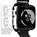for Apple Watch Band Milanese Loop,LikeItY Stainless Steel Magnetic Band with Metal Case for Apple Watch Series 1/2/3 - Shockproof Protective Bumper Replacement Strap(38mm Black)