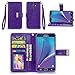 Galaxy Note 5 Case, IZENGATE [Classic Series] Wallet Case Premium PU Leather Flip Cover Folio with Stand for Samsung Galaxy Note 5 (Purple)