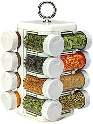 16 Jar Kitchen Mate Revolving Multipurpose Rack - Sleek and Stylish Neatly