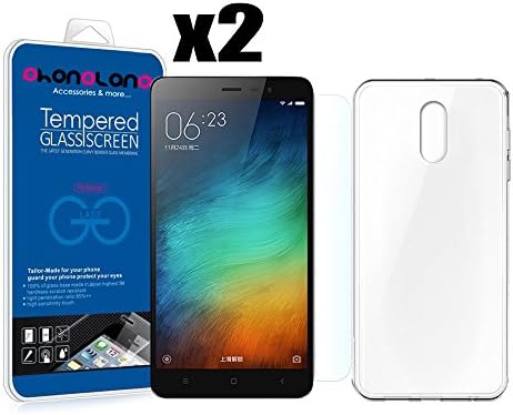 PACK AHORRO - Funda Silicona + 2 Protector de pantalla Cristal templado Premium para Xiaomi Redmi 4A