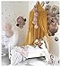 Kids Baby Dome Bed Canopy Bedcover Netting Curtain Fly Midge Insect Cot Mosquito Net - 240cm /94.5inch (Yellow)