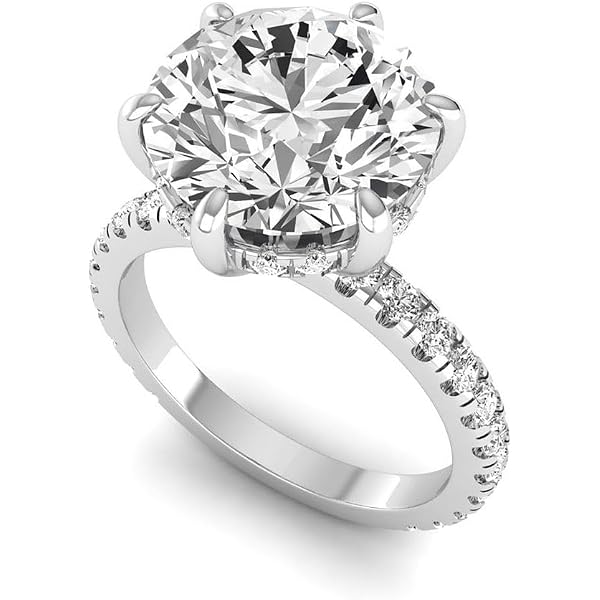 Anillo De Compromiso Plata De Ley Con Diamantes - 0.05 Quilates, Engaste En Garra, Talla Modificable