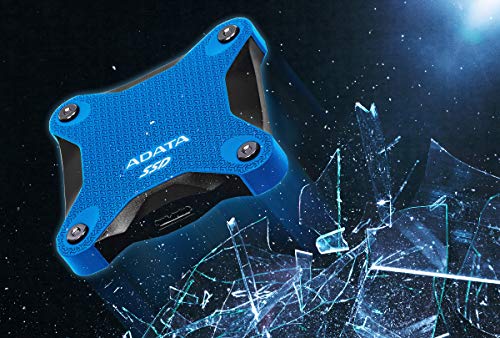 ADATA SD600Q 480G 3D NAND USB3.2 Ultra-Speed External Solid State Drive Read up to 440 MB/s Blue (ASD600Q-480GU31-CBK)