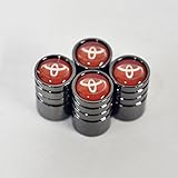 US85 Red Toyota Black Chrome Auto Car Wheel Tire Air Valve Caps Stem Cover