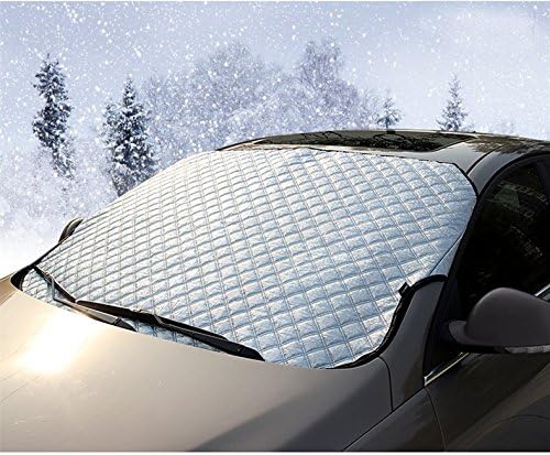 Car Windshield Snow Cover,Universal Sun Shade Cover,Jumbo Frost Snow Collapsible Hail Windshield Cover for Car,Winter Windshield Protector Suitable for Most Vehicle