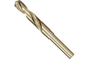 Meccion Cobalt Drill Bit 19/32 Inch High Speed Steel M35 Reduced Shank Twist Drill Bit for Metal, Cast Iron, Stainless Steel,