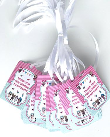 LOL Thank You Tags 12 pcs - LOL Party Supplies - LOL Party Favors