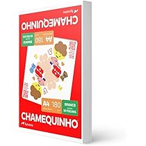 Papel Sulfite A4, Chamex, 29882, Chamequinho, 180 gramas, Branco