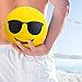 Sol Coastal Beach Ball Set with Emoji Faces: Unique Pool & Birthday Party Gifts or Favors for Teens & Adults: 6 Funny Emojies (12-inch, 12-Pack)