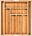 Beaumont Kitchenware Expandable Bamboo Organizer Drawer Beautiful All-Natural 100% Bamboo | Versatile Organizer | Reinforced Slots | 17¾
