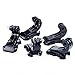 Oumers 5pcs Vertical Surface J-Hook J-Clips Buckle Mount Adapter Holder Body Strap Quick Release J-Hook Buckle Mount Base for GoPro Hero5 Gopro Hero 4, Hero 3+, Hero 3, Hero 2 Silver Black Camera