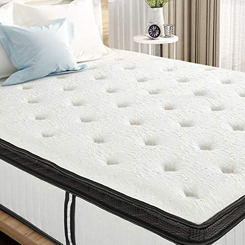 Suiforlun Queen Mattress 12 Inch, Pillow Top Cool Gel Memory Foam
