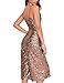 HaoDuoYi Womens Spakle Sequin Spaghetti Strap V Neck Backless Party Jumpsuit