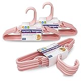 Delta Pink Nursery Hangers 10 Pack - For Baby, Toddler, Kids, Children (Pack of 3)