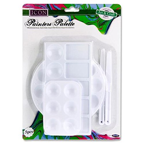 Premier Stationery Icon Plastic Painters Palette and Knives Set