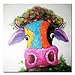 Muzagroo Art Colorful Cow Oil Paintings Modern Art Handpainted on Canvas Wall Decor Art for Living Room Ready to Hang (24x24in)