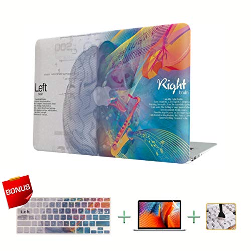 MacBook Air Case,Laptop Case,Plastic Hard Shell Case Left and Right Brain for MacBook Air 13-inch Model A1932 Retina Display(2018 Release) with Keyboard Cover,Screen Protector