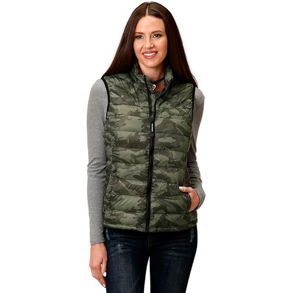 Gerry Women's Reversible Hooded Down Vest (Small, Olive/Camo