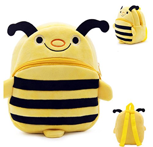 School Bags,Child Backpack Toddler Kid School Bags Kindergaten Cartoon Shoulder Bookbags (Free Size, Bee)