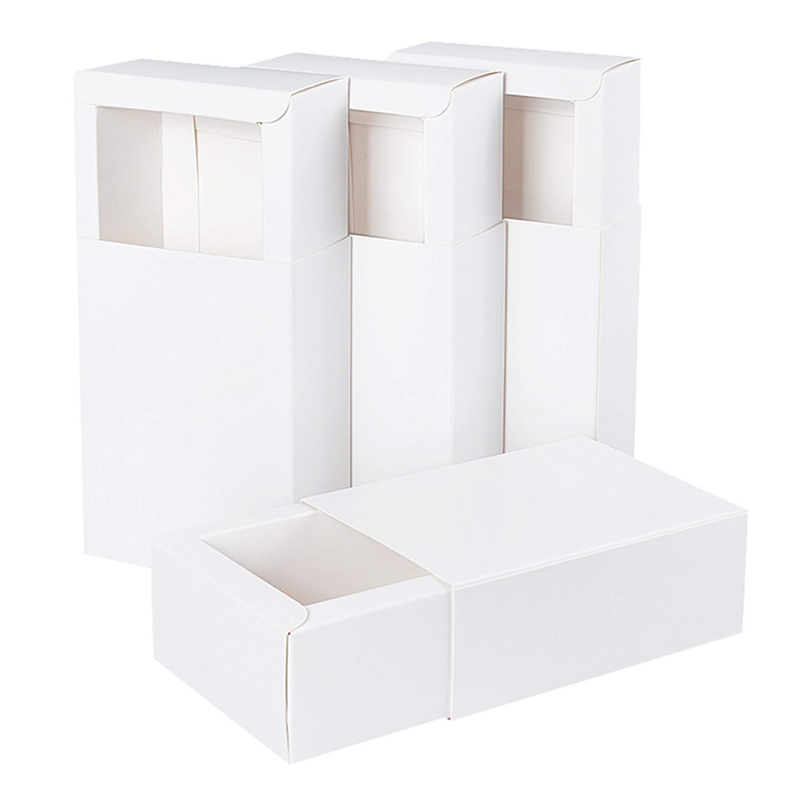 Photo 1 of BENECREAT 20 Pack Kraft Paper Drawer Box 4.5x3x1.7" Festival Gift Wrapping Boxes Soap Jewelry Candy Weeding Party Favors Gift Packaging Boxes, White