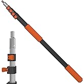 LAANPOLE Telescoping Pole, 5-20FT Aluminum Extension Pole(26FT Reach), Multi-Purpose Paint Roller for Painting, Dusting and C