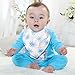 Baby Bandana Bib 6-Pack Drool Bibs by Little Dimsum, 100% Organic & Breathable Cotton Muslin Reversible Bib Gift Set for Toddlers Boys Girls