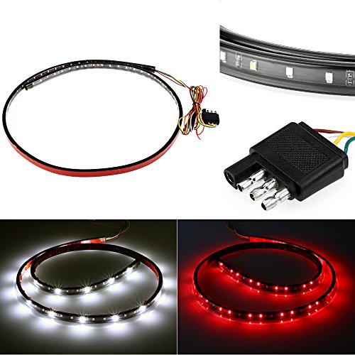 Truck Tailgate Side Bed Light Strip Bar,AUTOLOVER LED Truck Tailgate Light Bar Strip Red/White Reverse Stop Turn Signal Running for SUV Jeeps RVfor Dodge Ram Chevy GMC
