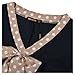 Miusol Women's 3/4 Sleeve Casual Slim Fit and Flare A-line Vintage Dress, Navy Blue, XX-Large