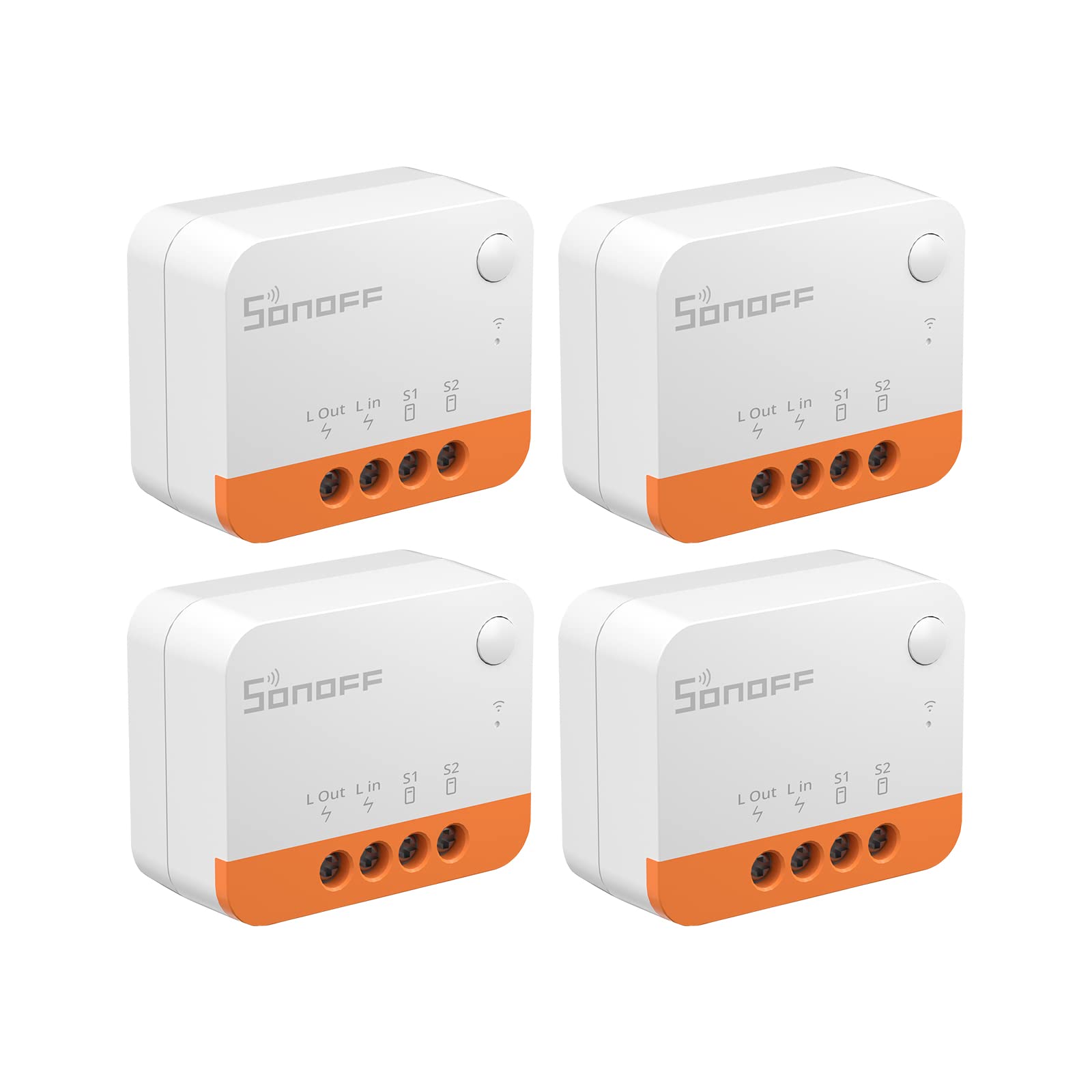 Photo 1 of SONOFF Zigbee Smart Light Switch, No Neutral, Hub Required, 2-Way Interruptor Inteligente, Voice Control with Alexa, Google Home and SmartThings, ZBMINIL2 4 Pack
