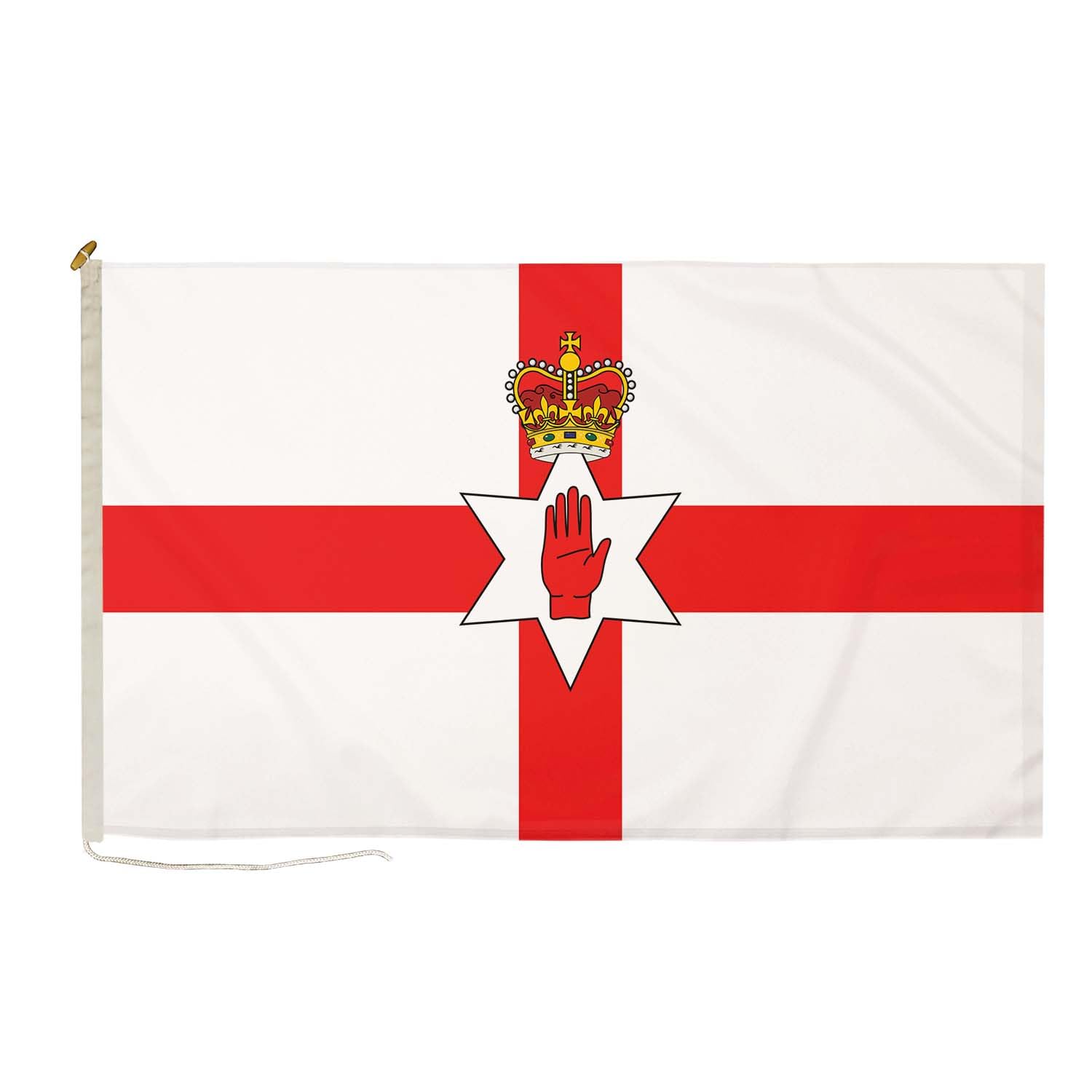 DuraFlag Northern Ireland Flag Premium Quality Flags With Rope & Toggle Fittings Reinforced Stitching 150gsm Suitable For Flagpoles (5ft x 3ft (150cm x 90cm))