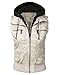 BIADANI Women Faux Leather Hoodie Moto Vest