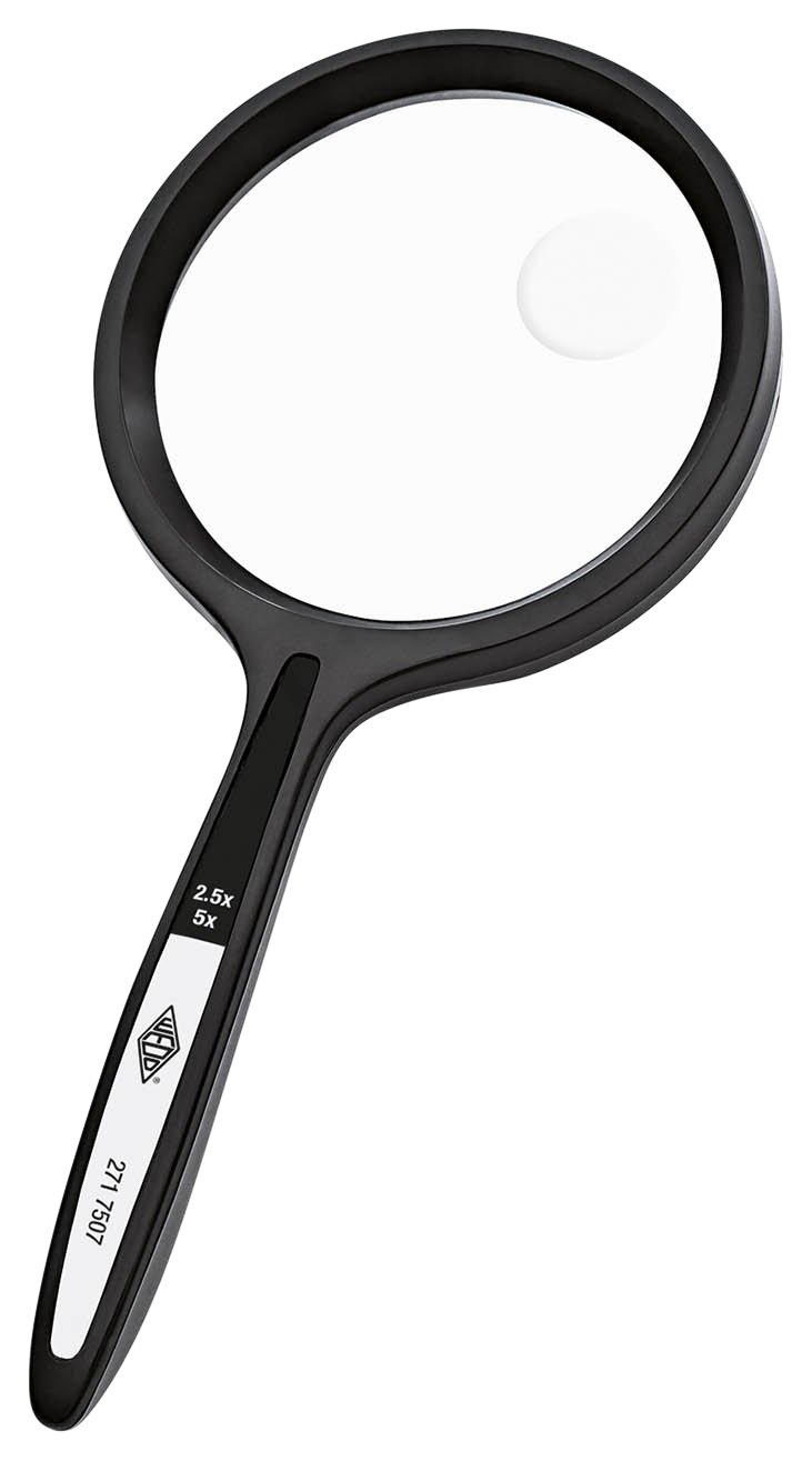 Wedo 2717507 4.8 cm Magnifier Round Shape - Black