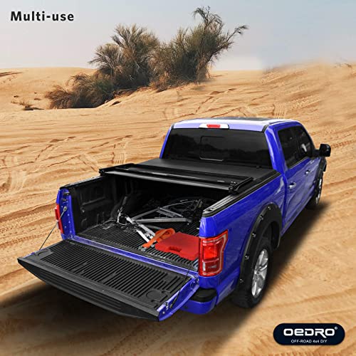 oEdRo Soft TriFold Truck Bed Tonneau Cover Compatible with 20022023
