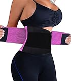 FOUMECH Women's Waist Trainer Belt-Waist Cincher Trimmer-Slimming Body Shaper Belt-Sport Girdle Belt (Purple, Small)