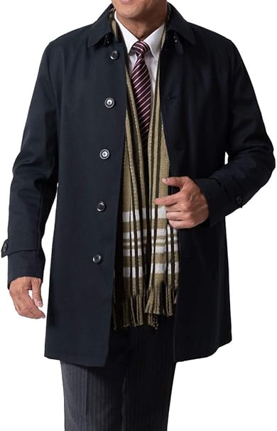 Amazon United Gold ビジネスコート メンズ ステンカラーコート ハーフコート フェイクウール ビジネス オフィス 軽い 暖かい 4655 コート ジャケット 通販