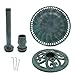 Nova Microdermabrasion 28 Inch Height Pedestal Bird Bath - Antique Green Resin Birdbath for Vintage Decoration in Outdoor Garden Courtyard