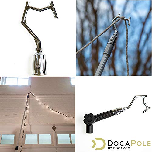 DocaPole 512 Foot (20 ft Reach) Hook with Telescopic Extension Pole for Hanging Lights, Boat