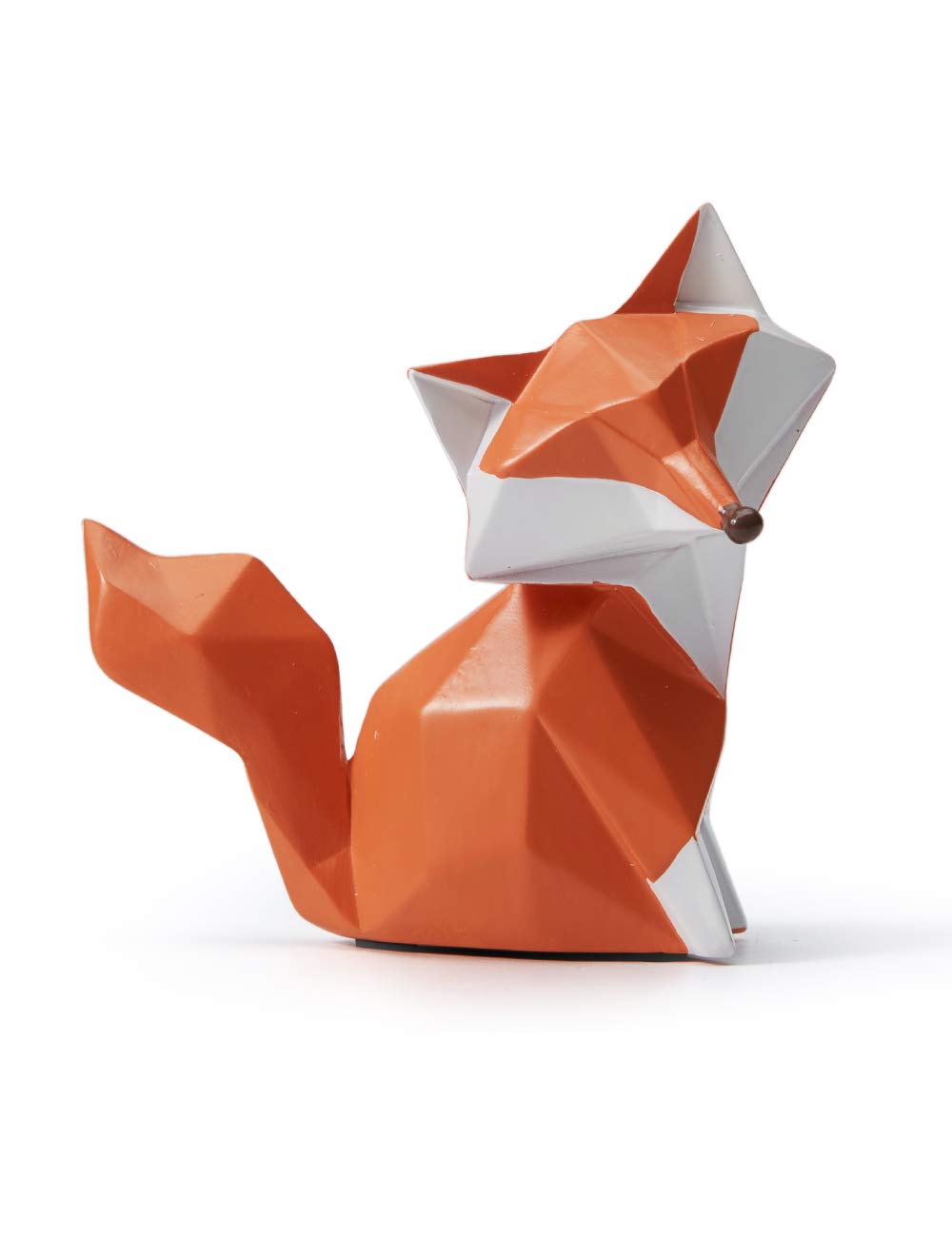Amoy-Art Fox Ornament Gifts Aniaml Statue Sculpture Modern Figurine Decor Home Arts Table Centerpiece Crafts Polyresin 10cm